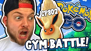 MY 802CP FLAREON + GYM BATTLE! - Pokemon Go Gameplay!