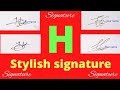 Signature ideas for letter H