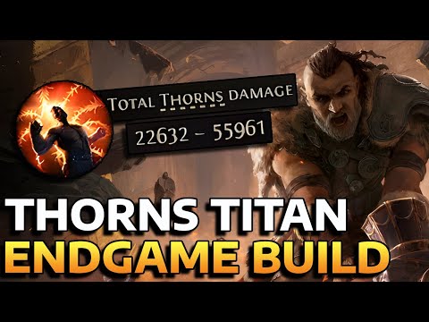 THORNS TITAN BUILD - 55k THORNS DAMAGE - ENDGAME BUILD - POE2