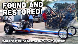 Original Front Engine top fuel Dragster from 1968 found, restored, and raced by Ronnie Sandifer
