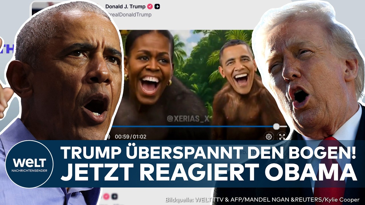 USA: Heftige Abrechnung nach Trumps rassistischem KI-Video – Barack Obama bricht sein Schweigen!