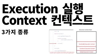 [JavaScript] Execution Context(실행 컨텍스트) 정의와 종류