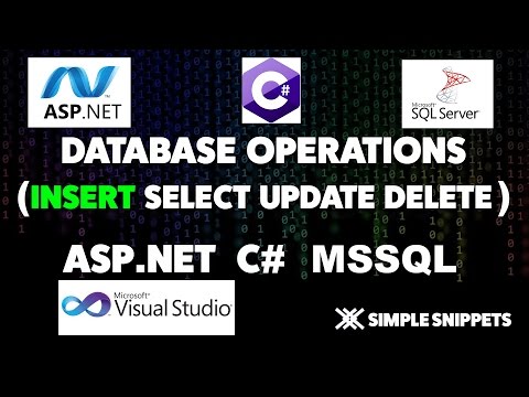 Insert into Database ASP NET with C Database Operations in ASP NET with C MSSQL