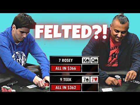 TWO PAIR vs. BOTTOM SET | ALL IN leads to POKER Player FELTED?!