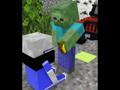 Monster School  Baby Zombie Boy and Bad Gangster   Minecraft Animation shorts version #Shorts 2