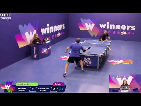WINners CUP table 1 19.10 Arzanov Dmitrii - Inozemtsev Vadim 14:30