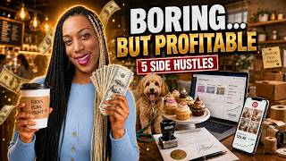 These 5 “Boring” Side Hustles Make More Money Than You Think #sidehustles #makemoneyfromhome