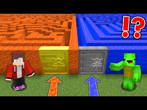 EPIC LAVA vs WATER MAZE in Minecraft