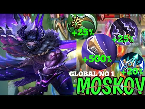 Moskov Global No 1 Deleted Build & Emblem #mlbb #moskov