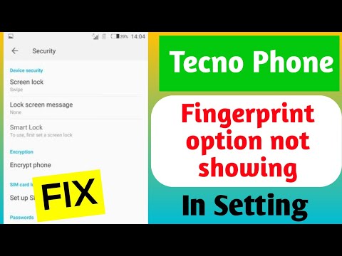 Tecno Phone Fingerprint option Not Showing in Settings | Problem Solved 100%