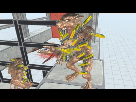 Battle of armed werewolves | Animal Revolt Battle Simulator