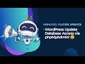 WordPress Update Database Access Via PhpMyAdmin
