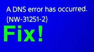 PS4 Error Code "A DNS error has occurred" HOW TO FIX!