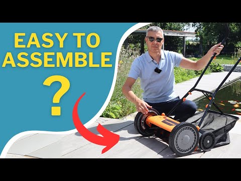 LawnMaster LMRM1801 Push Reel Lawn Mower 18-Inch 5-Blade video review thumbnail