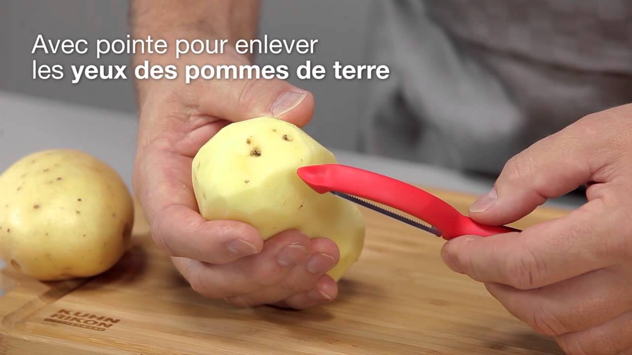 Kuhn Rikon Couteau économe dentelé Swivel Vert