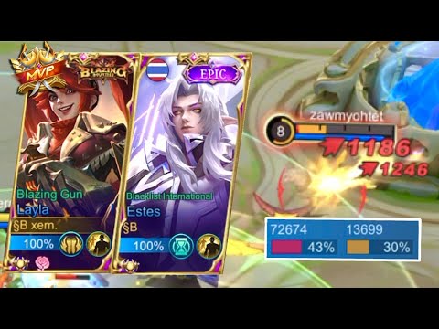 POWER OF LAYLA X ESTES😆 | BLAZING GUN | LAYLA GAMEPLAY - MLBB