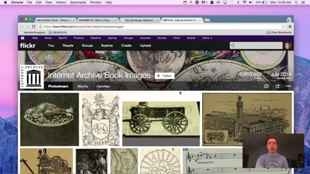 The Internet Archive and flickr for genealogy