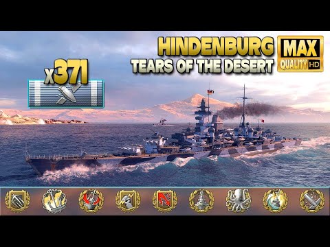 Cruiser Hindenburg: It´s raining medals on map Tears of the Desert - World of Warships