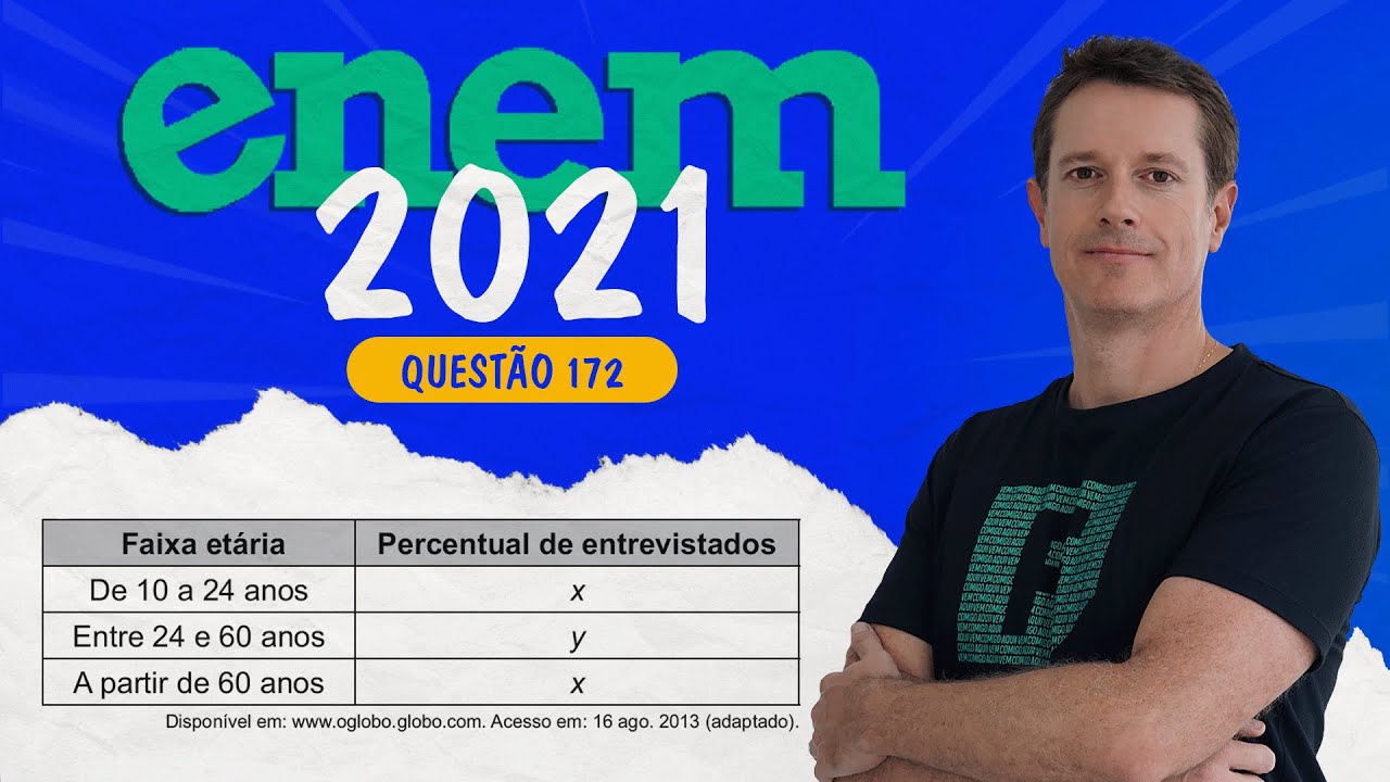 🔵 QUESTÃO 172 (PROVA AMARELA) - Matemática ENEM 2021: Estatística