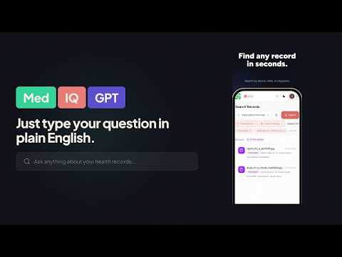 Search Your Health Records in Plain English -- No Folders, No PDFs | MedIQGPT AI Search