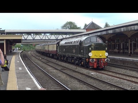 Class 40 013 'Andania' on the Down Main at Wellington (D213)