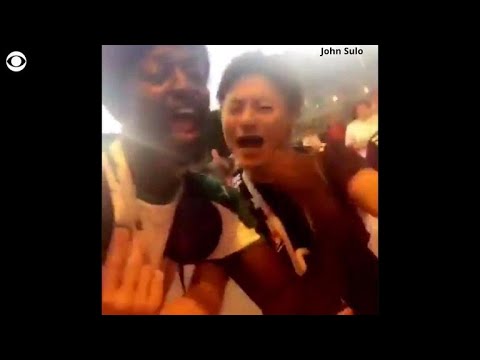 Senegal and Japan fans sing together after World Cup match