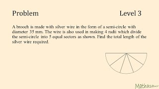 Length of silver wire required for making a brooch