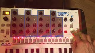 Video thumbnail for AKAI TIMBRE WOLF SOUND TEST ANALOG 303 TB STYLE SYNTH by Ulises Lozano El Licenciado
