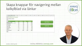 Skapa knappar för navigering mellan kalkylblad via länkar