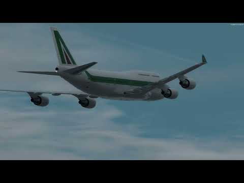 Alitalia B747 400 display flight