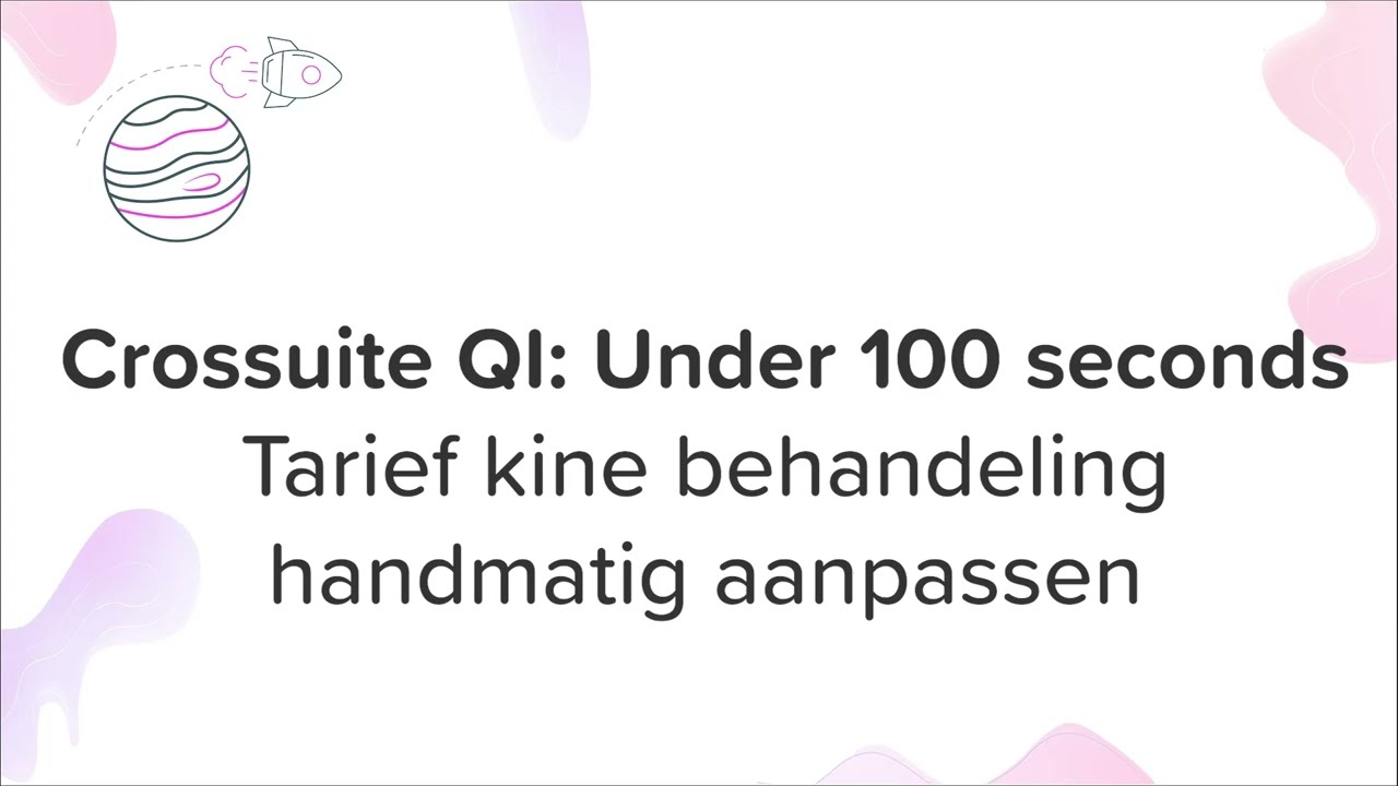 5. Tarief kine behandeling handmatig aanpassen