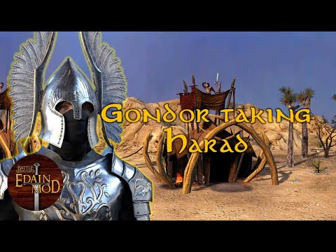 Gondor's Takeover of Harad | Edain Mod 4.6.1 Battle for Middle Earth 2 Gameplay