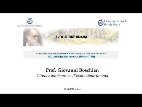Polo di Roma - Scienze 2020/2021 - Prof. Giovanni Boschian - Conferenza 15/03/2021