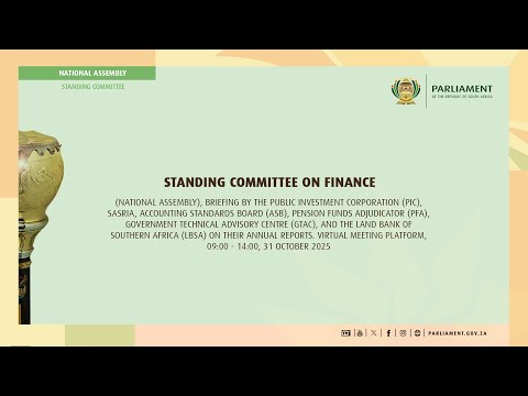 Standing Committee on Finance, 31 October 2025