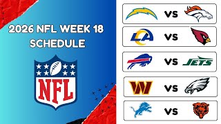 2026 NFL Week 18 Games Schedule