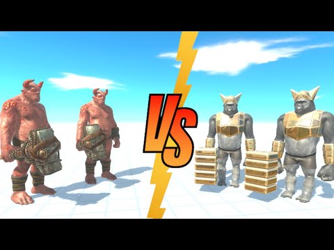 X2 INFERNALS VS X2 PRIMATES - TOURNAMENT - ANIMAL REVOLT BATTLE SIMULATOR
