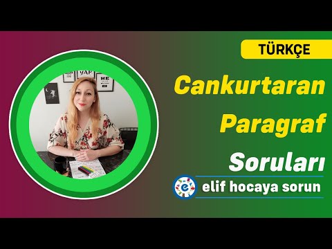 CANKURTARAN PARAGRAF SORULARI