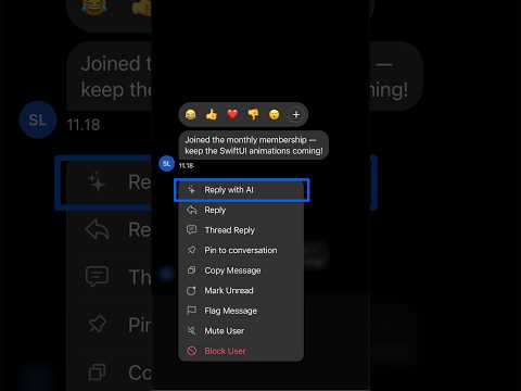 Reply with AI: Integrate Free & Open Source Local iPhone Models #mobile #ai #llm thumbnail