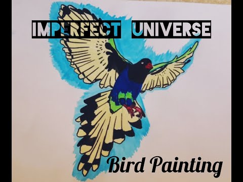 Easy Unique Bird Painting | Water Colors | Imperfect Universe