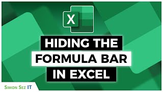 Hide the Formula Bar in Excel - 3 Easy Ways!