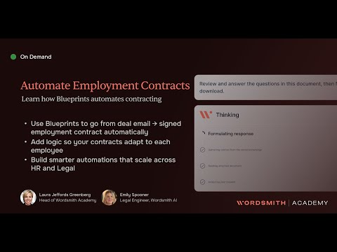 How to Automate Employment Contracts with AI | Wordsmith Blueprints Tutorial