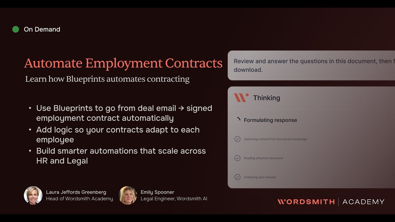 How to Automate Employment Contracts with AI | Wordsmith Blueprints Tutorial