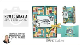 How to make an interactive camera shutter card featuring Stampin Up