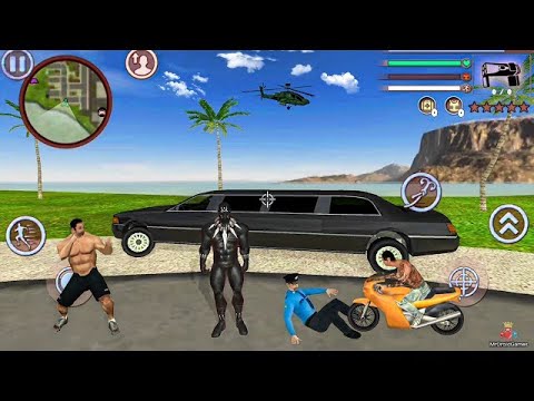 Black Panther Rope Hero Vice Town Crime Simulator #3 - Android Gameplay