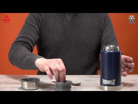 Термос для еды Термос пищевой Пищевой термос для еды Термос для еды на работу PowerPlay 9002 Синий 750 мл - фото 1 - id-p2477401431