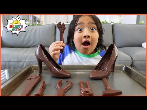 Ryan's Chocolate Challenge! Real vs Fake Edibles candy Pretend play!