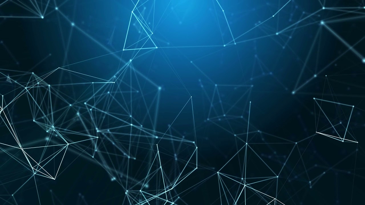 4k rendered computer generated video abstract moving background triangles dots and lines are connect