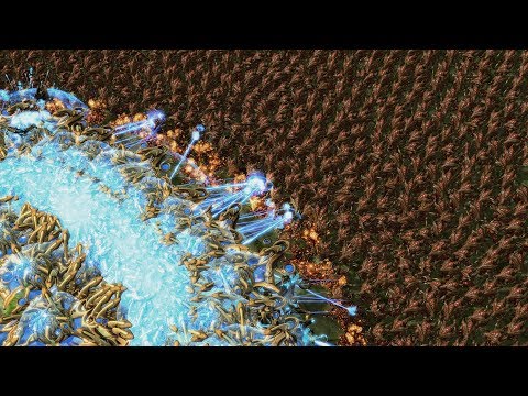 2.000 MOTHERSHIP vs 8.000 HYDRALISKS - Starcraft 2 MASSIVE Battles