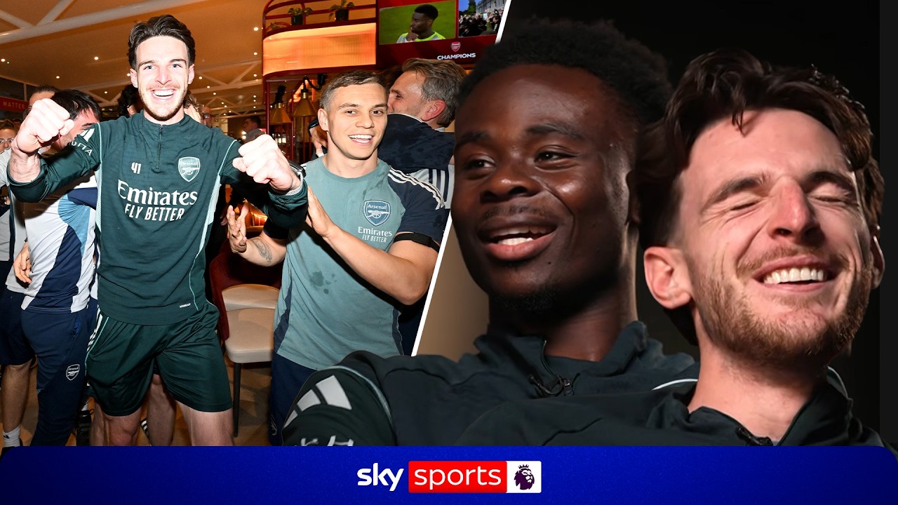 EXCLUSIVE! Bukayo Saka and Declan Rice REACT to winning Premier League