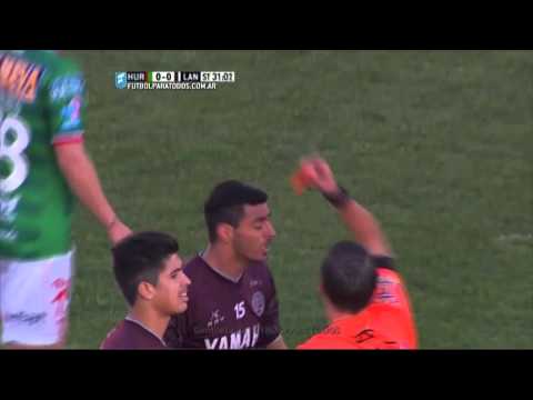 Expulsión de Valdez Chamorro. Huracán 0 - Lanús 0. Fecha 21. Primera División 2015. FPT.